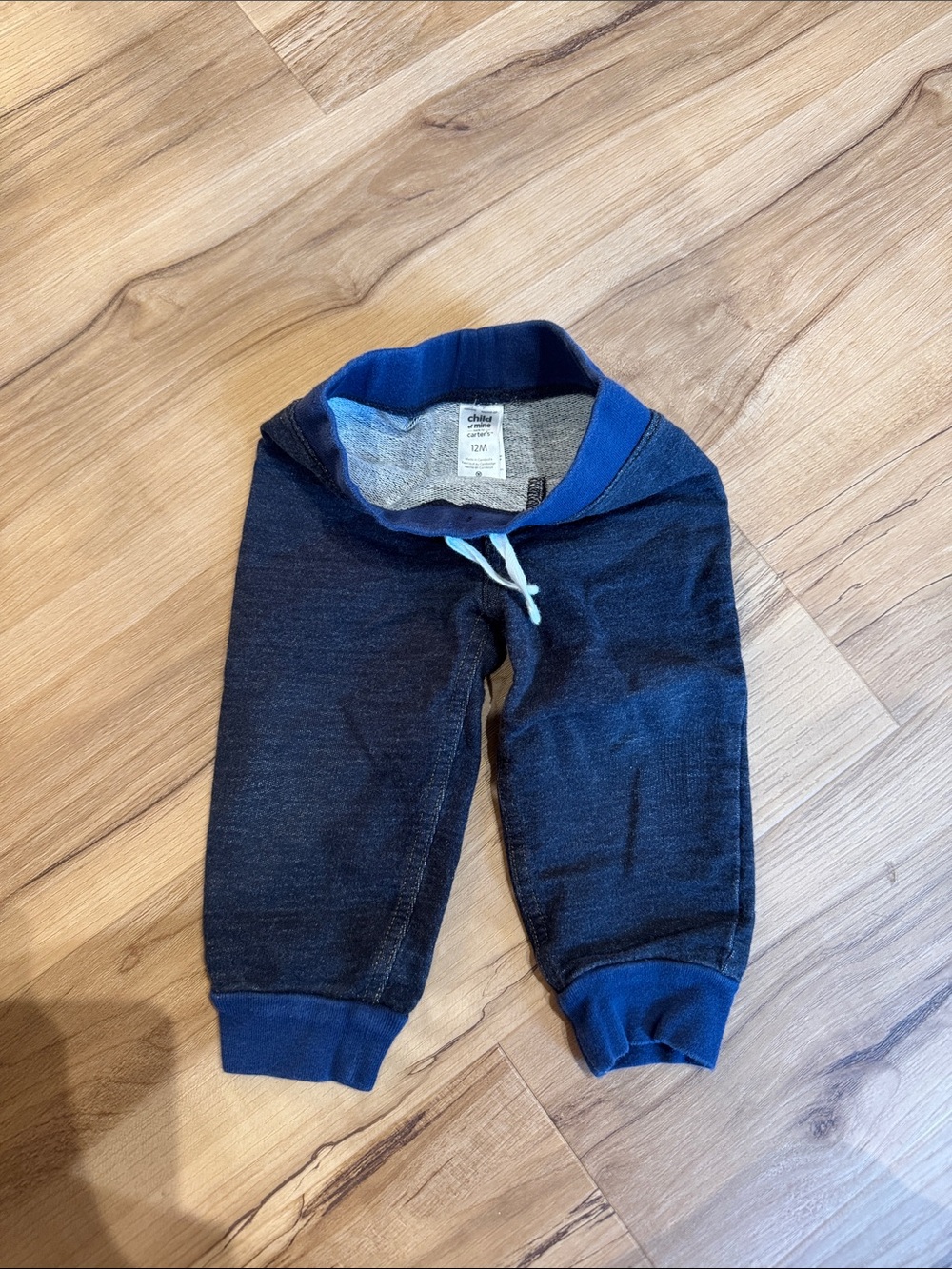 Carter's Dark Navy Blue Toddler Sweatpants with Royal Blue Trim